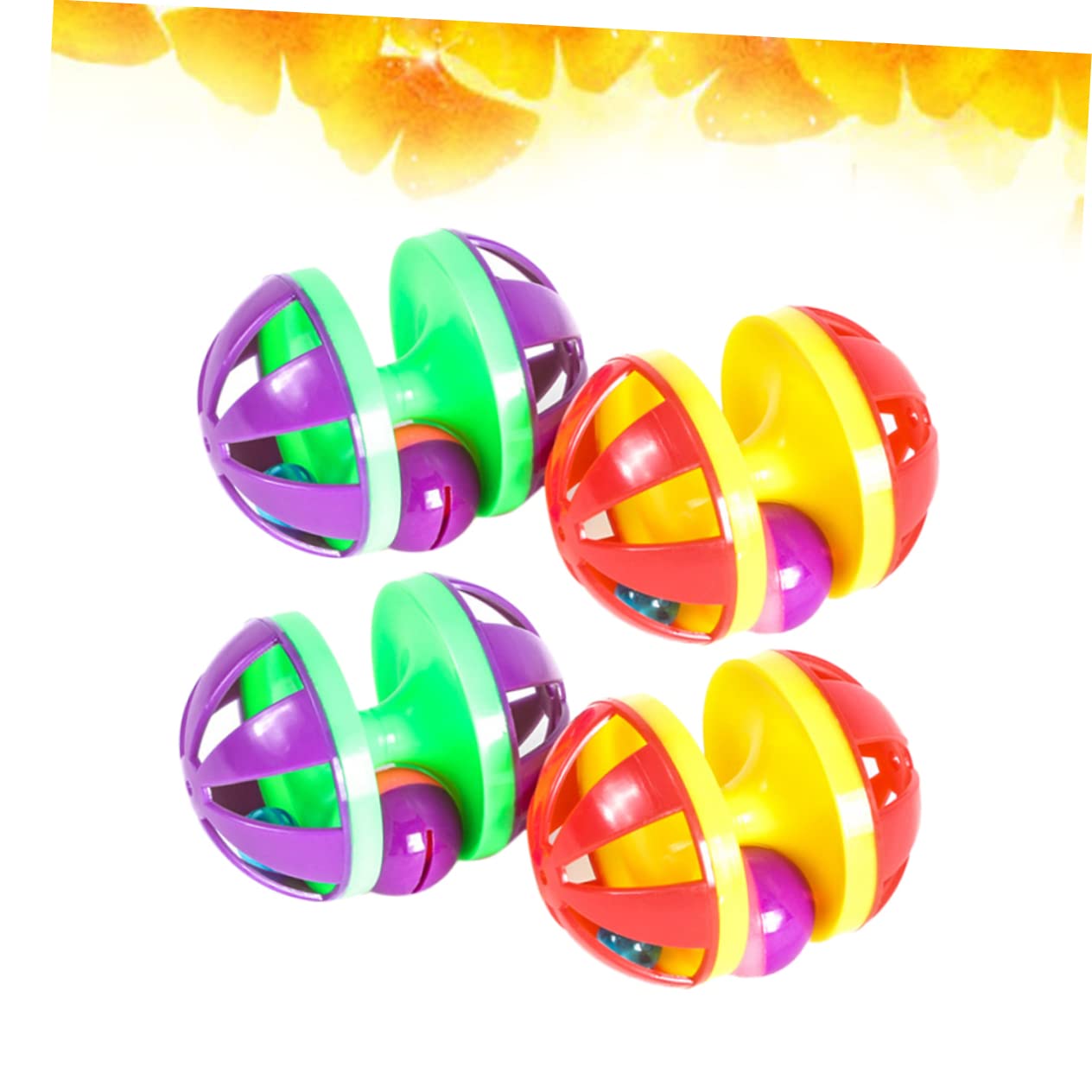 minkissy 12piezas Juguetes para Gatos Cascabeles De Balones Interactivas De Plástico para Diversión y Estimulación para Gatos Aleatorios