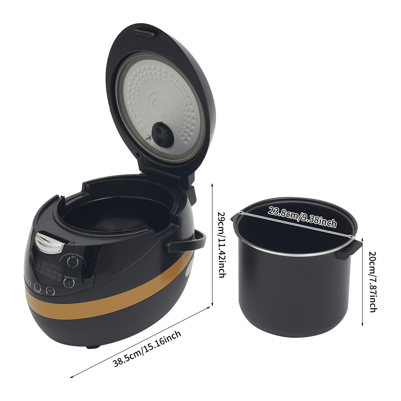 Cuiseur à perles commercial - 8 l - Machine à thé à bulles - Avec commande Smart Touch - Pour café gastronomique - Pot à tapioca antiadhésif - Pour une préparation efficace du sagou