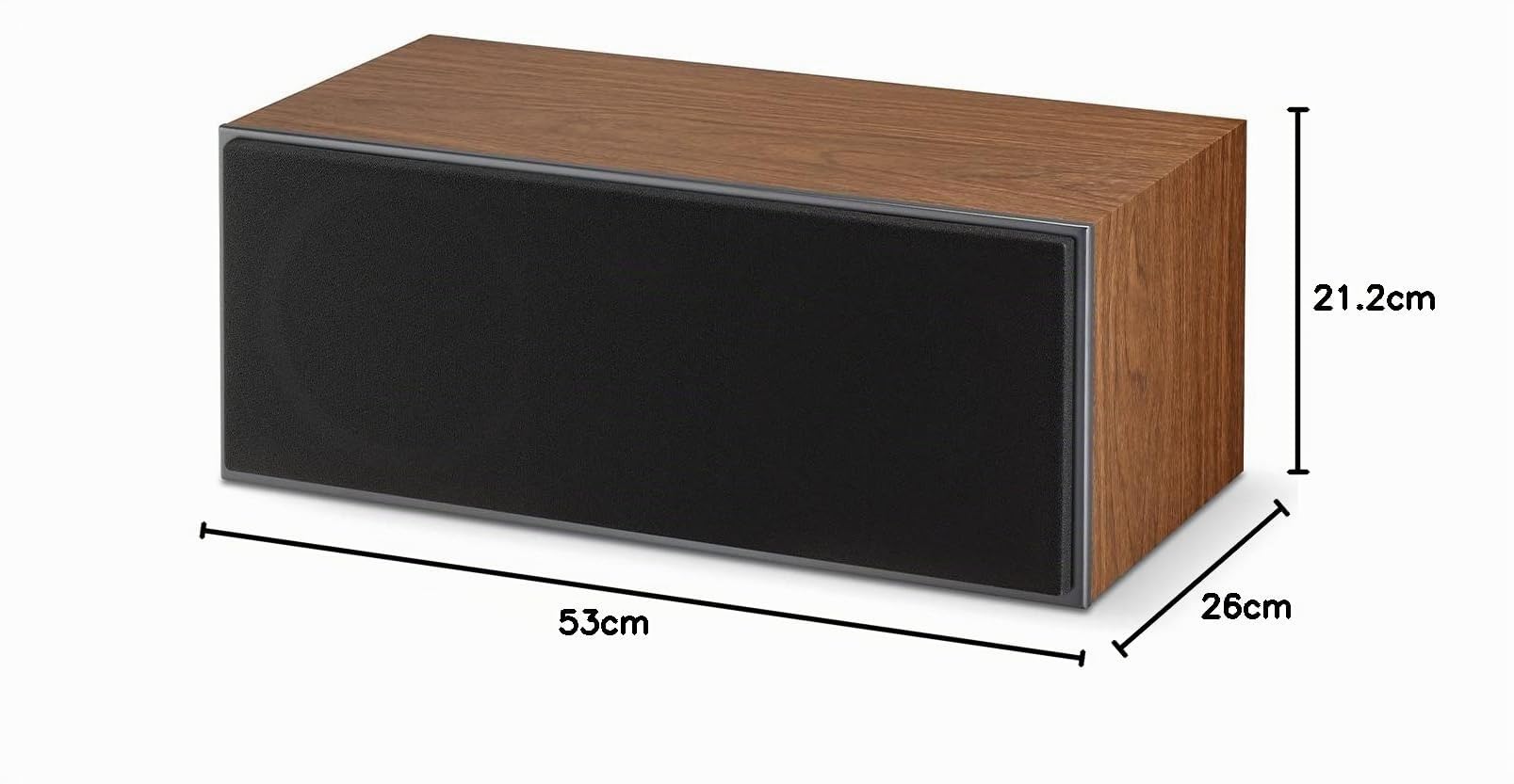 Focal Theva Center - Enceinte à Canal Central à 2 Voies, chacune (Bois foncé)