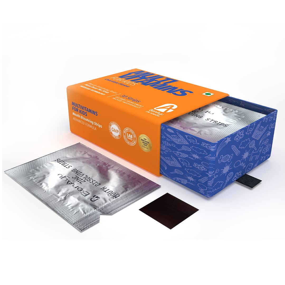 BonAyu Multivitamin For Kids Mouth Dissolving (Pack of 1, 30 Strips)