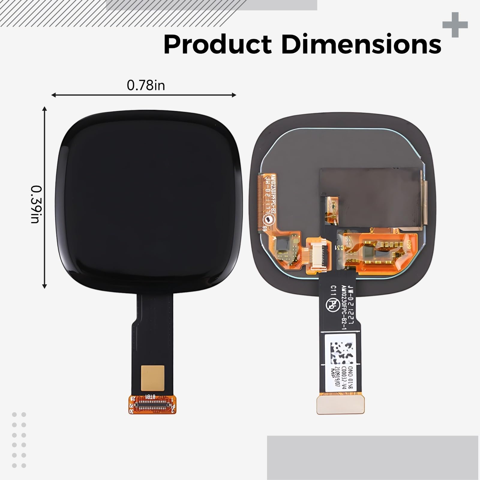 Schermo Smartwatch, display di ricambio e kit di riparazione, 3/Sense