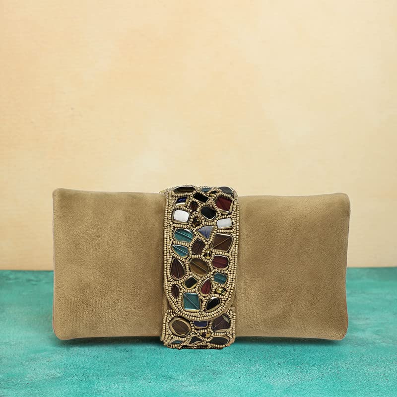 Image of Aheli Clutch Purses Gift for Women Handmade Evening Sling Handbag Stylish Bridal Fashion Bag