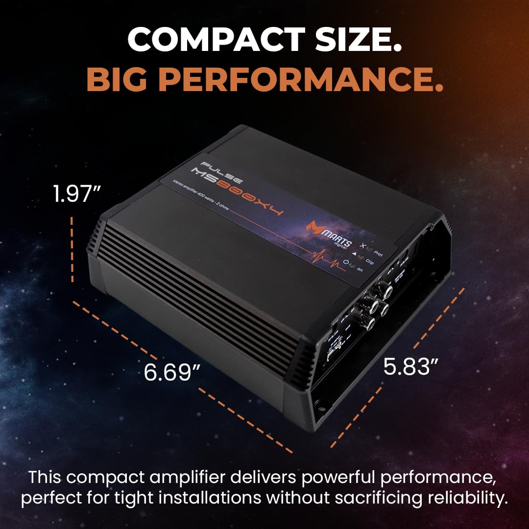 Amazon.com: Marts Digital MS800X4 4 Channel Class D Amplifier