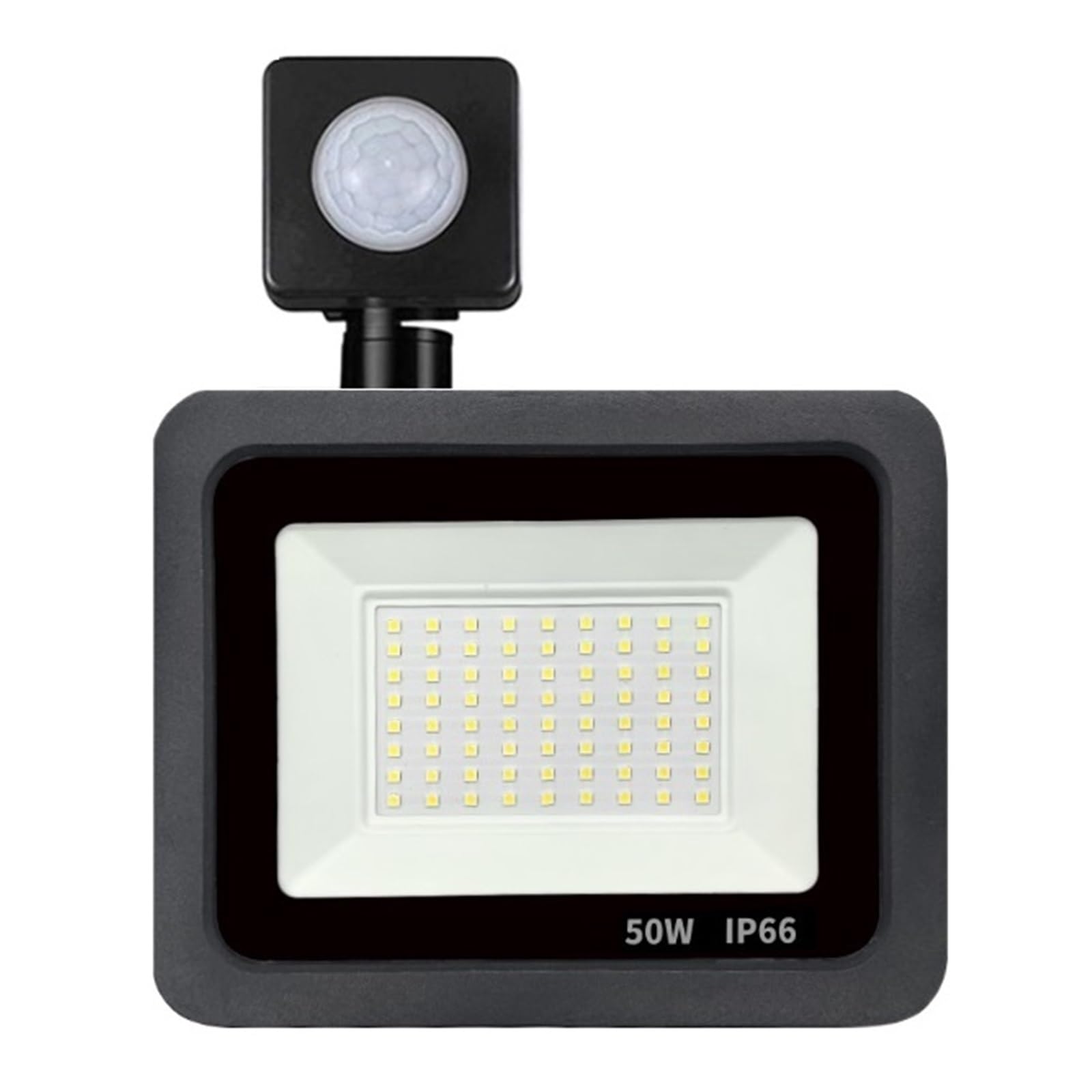 bettght 10W 20W 30W 50W 100W LED Floodlight Waterproof PIR Motion Sensor Floodlight Outdoor Wall Lamp Flood Light Spotlight(Cold White,50W)