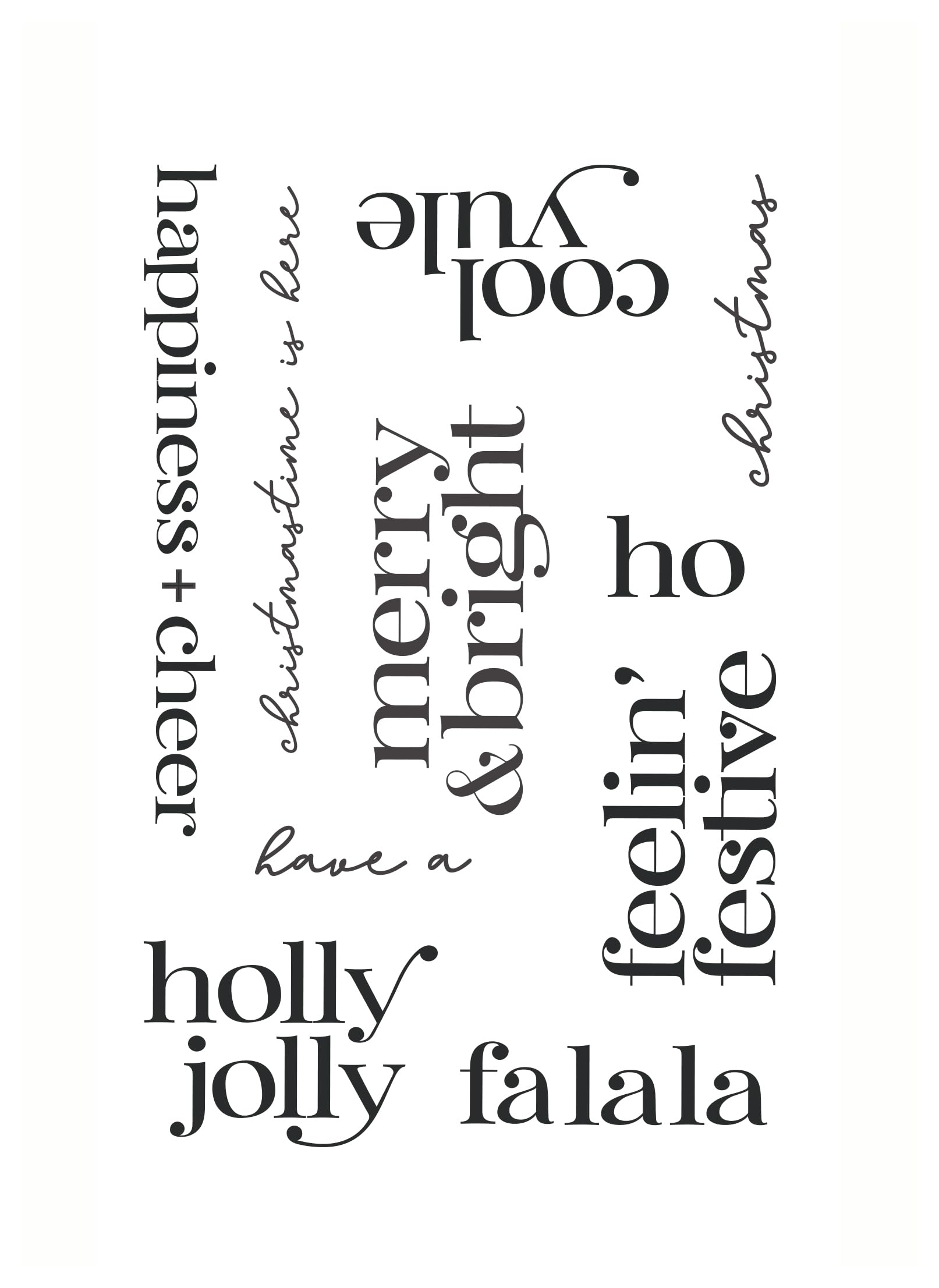 Cool Yule Stamp Set, Essentials by Ellen, Sentiments and Greetings for Winter Season, Holidays, Christmas, Card Making, Paper Crafts, Scrapbooking