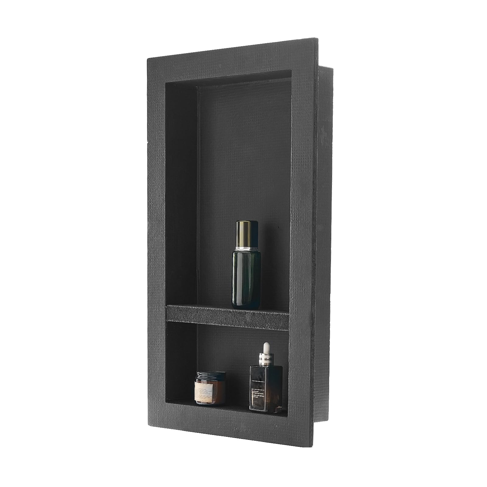 VEVOR Shower Niche 16 x 28 x 4 inch Recessed Wall Niche with Movable Divider Shelf Modern Soap — view 9
