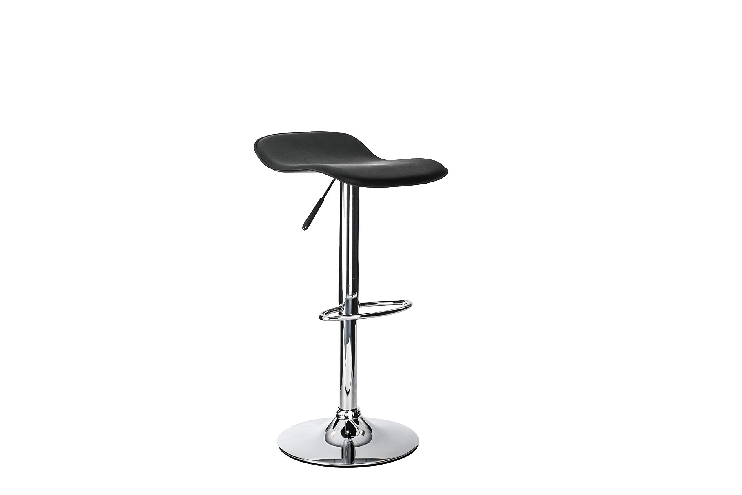 Dorel Barstool - Black Leather - Adjustable Height - Swivel
