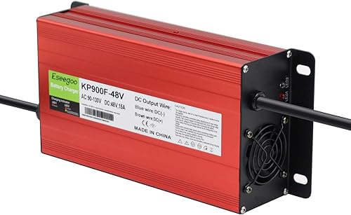 Miniatura 3 de 15 AMP Compatible con cargador de batería Club Car para carros de golf de 48 voltios con enchufe redondo de 3 pines