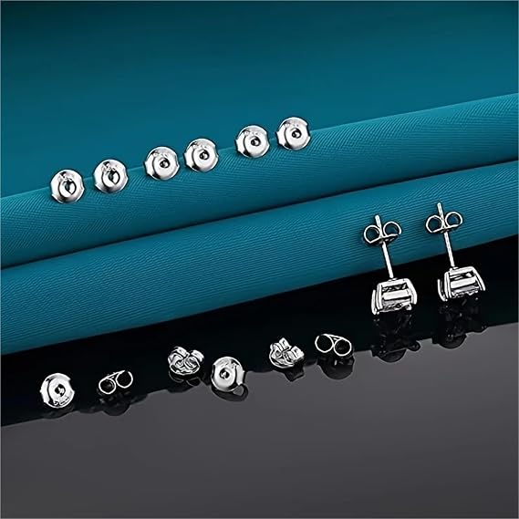 Locking Earring Backs for Studs 100 Pcs Earring Backs, for Stud Earrings,Hypoallergenic Secure Backings for Locking