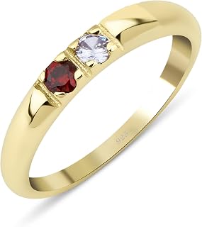 1-7 Selectable Family Birthstones Ring, Minimalist Gemstone Ring, Handmade Family Ring, Gold Silver Custom Ring, Personalized Gift, Mothers Day Gift, 14K gold & 925K Silver Ring