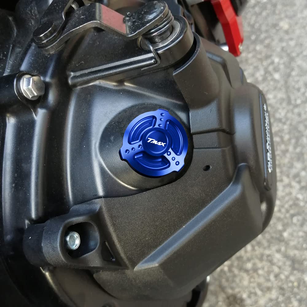 Modeer per Tmax 560 / Tech Max 2020-2022 Tmax 530 SX/DX 2012-2022 Tmax 500 2008-2011 Tappo olio motore CNC per motocicli Bullone Tappo di riempimento carburante tmax560 tmax530 Accessori (blu)