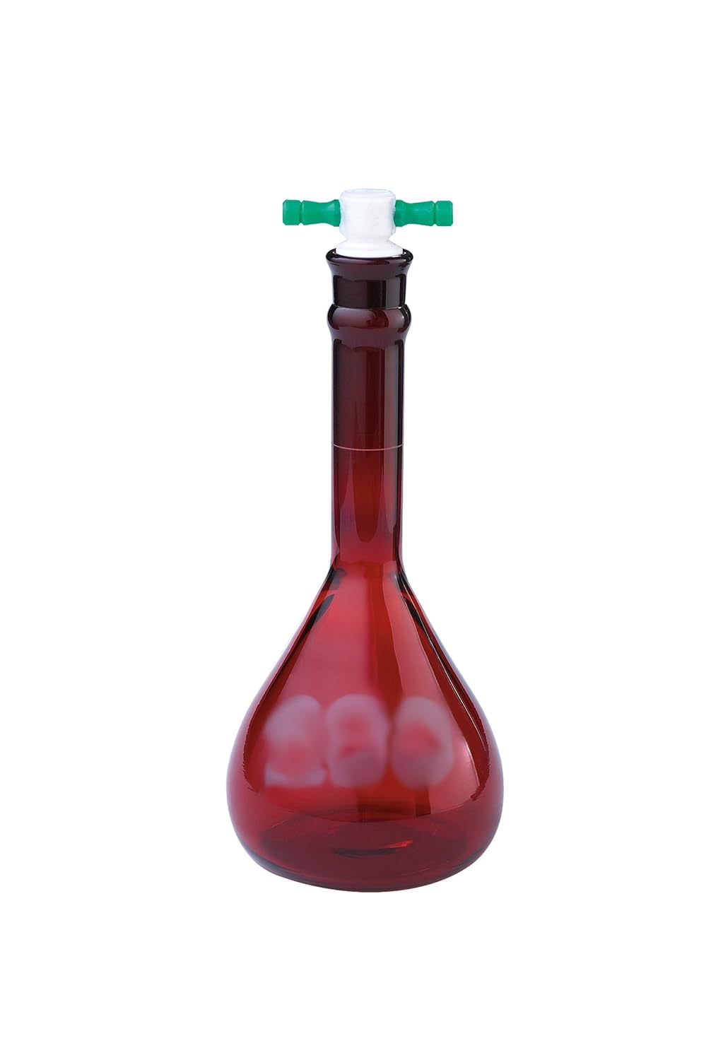 Kimax Raysorb Borosilicate Glass Class A Heavy Duty Wide Mouth Volumetric Flasks with PTFE Stopper, +/- 0.30ml Tolerance, 1L Capacity (Case of 6)