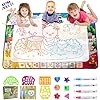 MOONTOY Aqua Doodle Tekening Mat Grote Zoo Water Coloring Schrijven Schilderen Doodle Board voor Kids Peuter, Mess-Free…