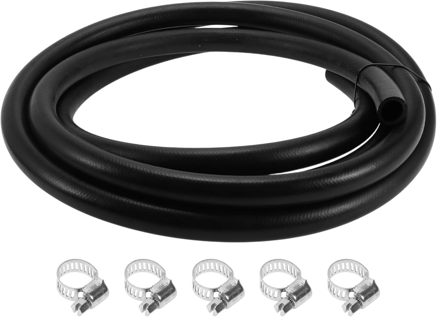3/4" Fuel Line Kit 15ft Vacuum Hose Automotive Fuel Hose with 5 Clamps 1 Set