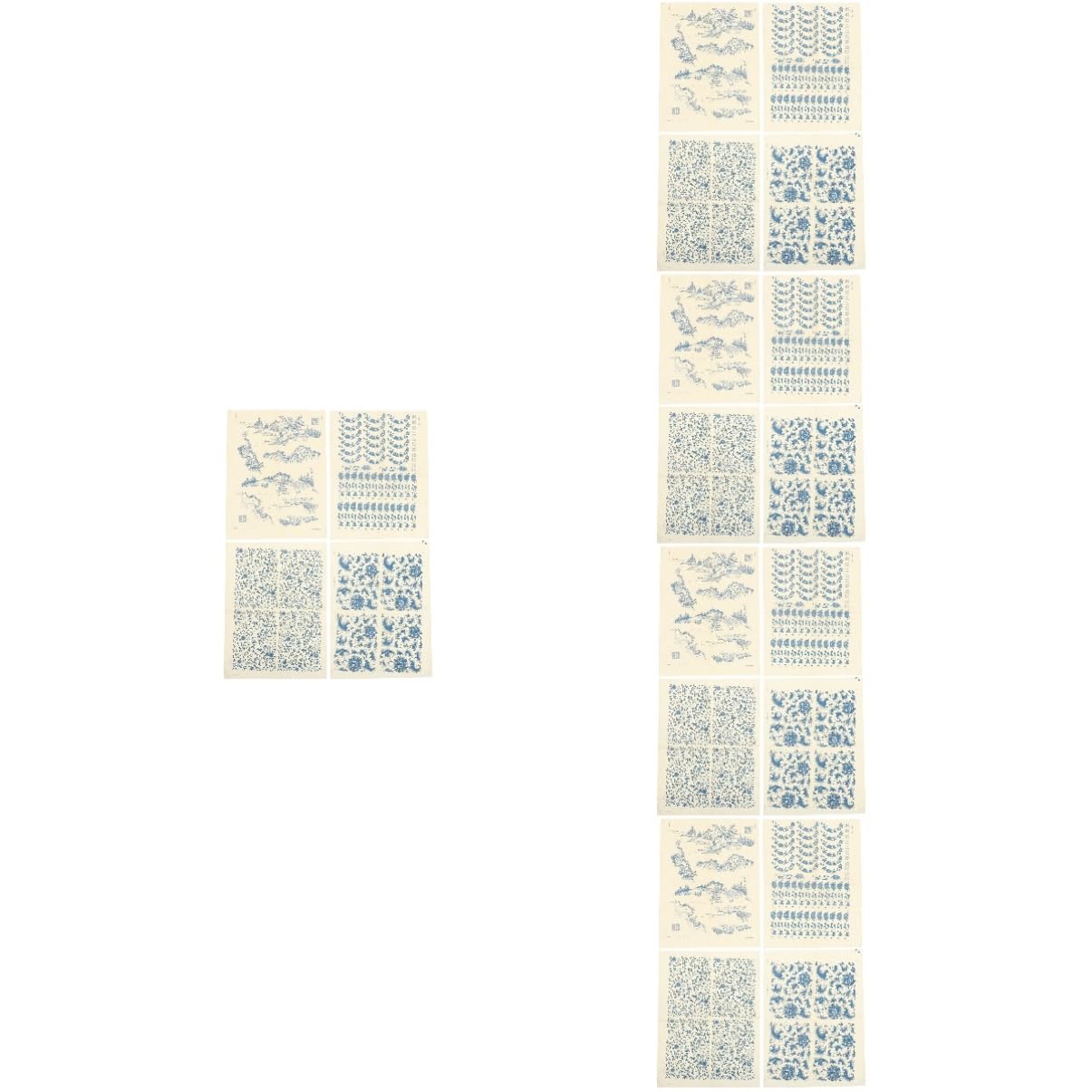 TEHAUX 20feuilles Papier De Transfert Décalcomanies sous-glaçure pour Artisanat Design Chinois Haute Température