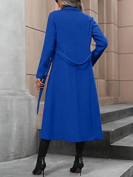 Yuson Girl Manteau Femme Hiver Long Classique Double Boutonnage Trench Coat Avec Ceinture