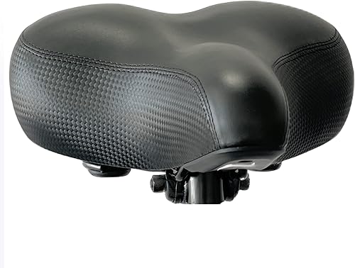 Asiento de bicicleta cómodo de gran tamaño, sillín de bicicleta ancho con amortiguadores de suspensión, súper suave, cómodo, ajuste universal para