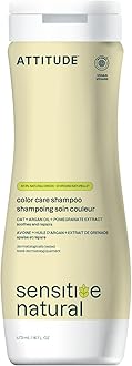 ATTITUDE Color Care Hair Shampoo for Sensitive Dry Scalp, EWG Verified, Soothing Oat, Protects Color, Naturally Derived Ingredients, Vegan and Plant-Based, 473 mL