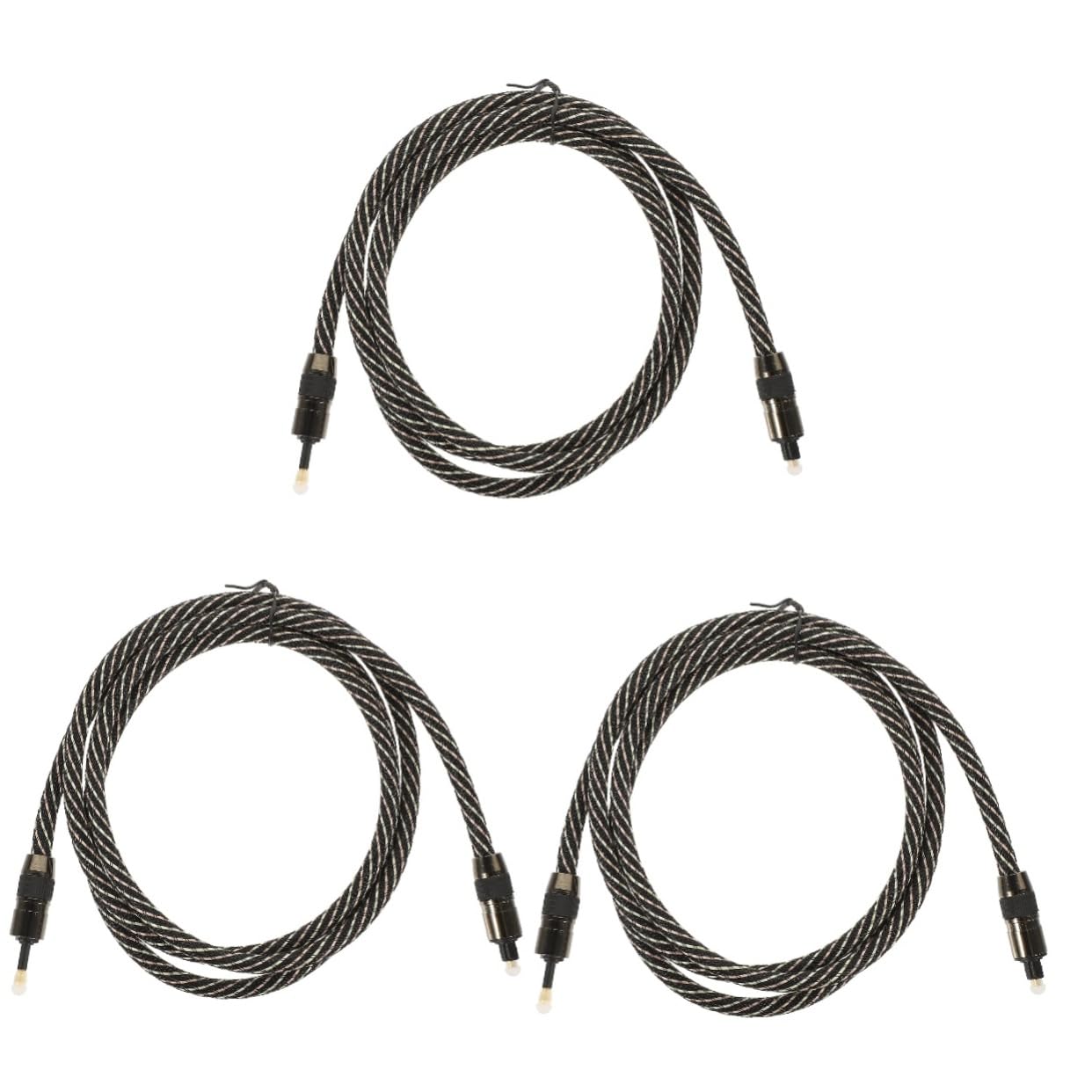 jojofuny 3pezzi Cavo Audio Ottico Digitale Da Metri Connettore Quadrato Rotondo Per Sound Bar Console Di Gioco e Home Theater Alta Risoluzione Del Suono e Design Resistente