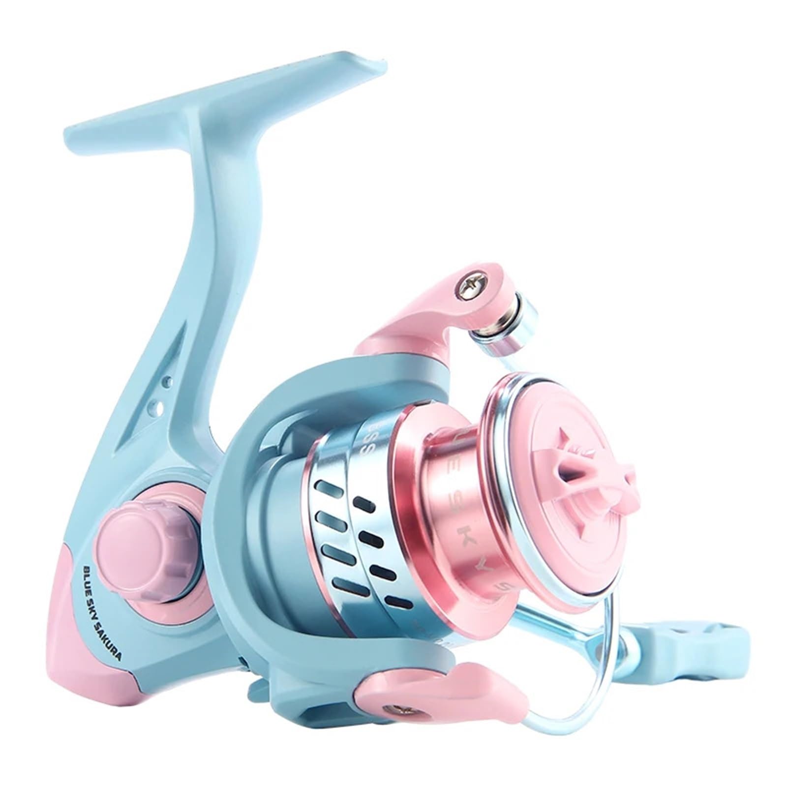 Fishing Reel Carrete de Pesca Giratorio Azul y Rosa 1500-4000 5,2: 1 GearRatio MAX Drag 8kg Suave y Sensible for Lanzamiento de Larga Distancia