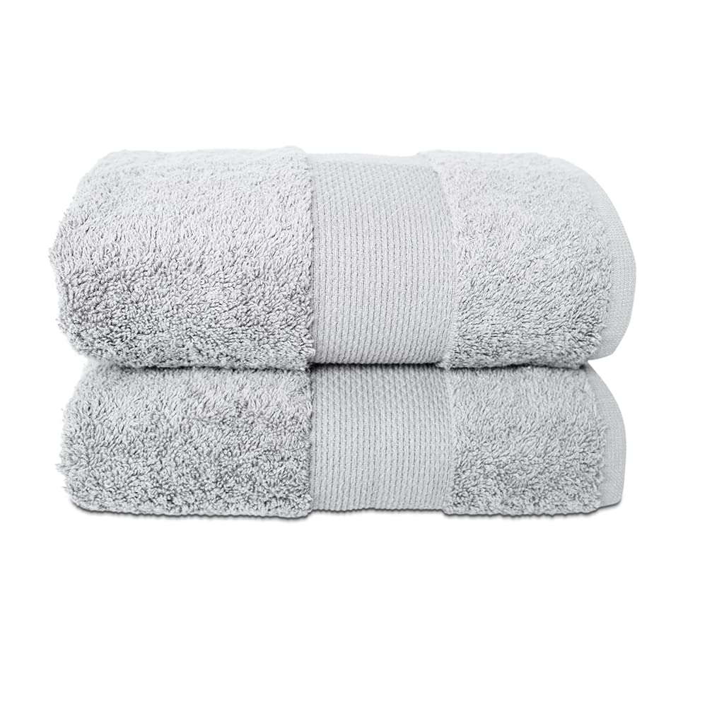 Hencely Luxury Hand Towel - Set of 2 (16x28 Inches) - Soft Turkish Cotton, Absorbent, Quick-Drying Face, Body, Kitchen, and Bathroom Towel (Hand