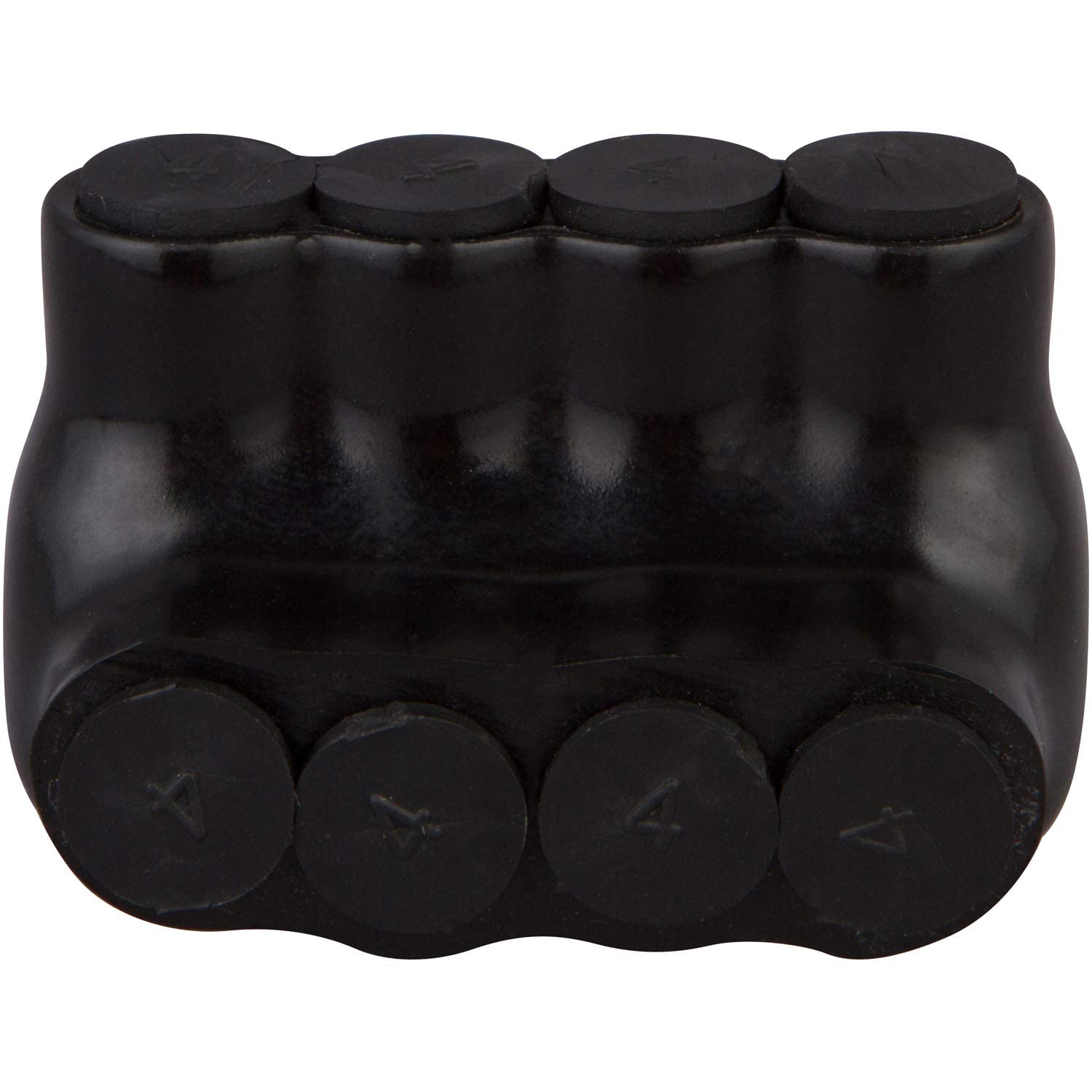 Morris Products 97614 Black Insulated Multi-Cable Connector - Dual Entry 4 Ports 4-14 Wire Range, 2-Pack