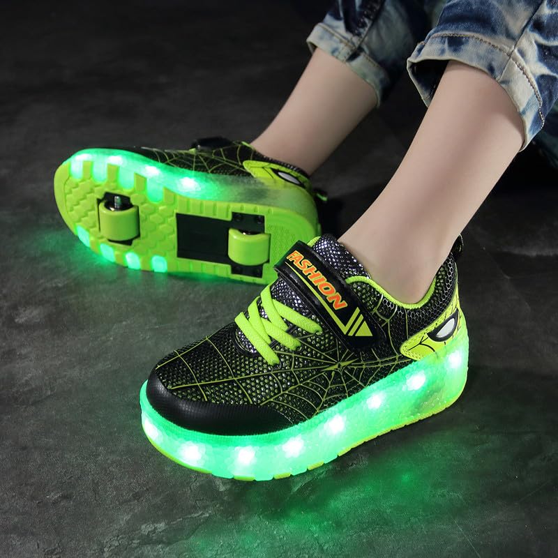 BFOEL Rechargeable Roller Shoes for Boys Girls Age 6-14 with LED Light-Up Kids Sneakers for Outdoor Play, Birthday4