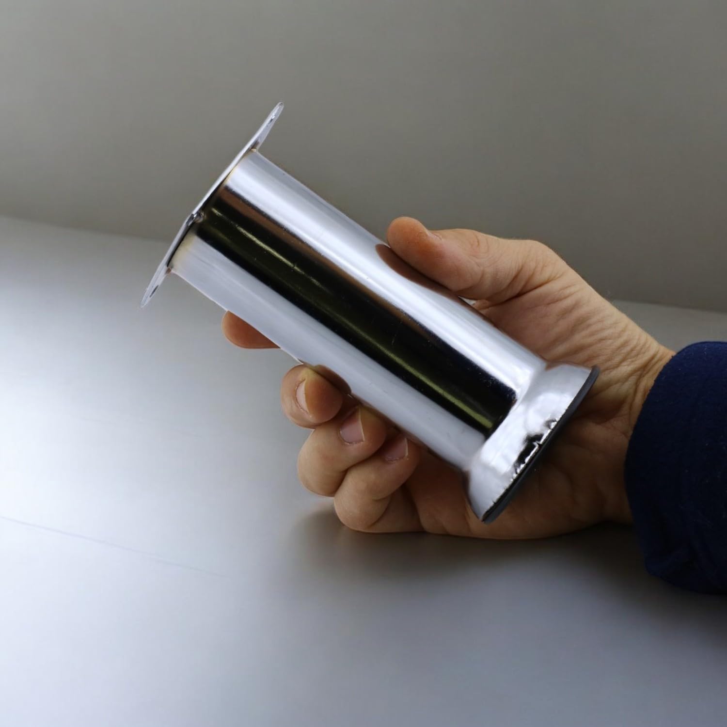 (8 ADET) Metal Krom 15 cm Baza Mobilya Koltuk Kanepe Yatak Çekyat Destek Yükseltme Ayağı Ayakları