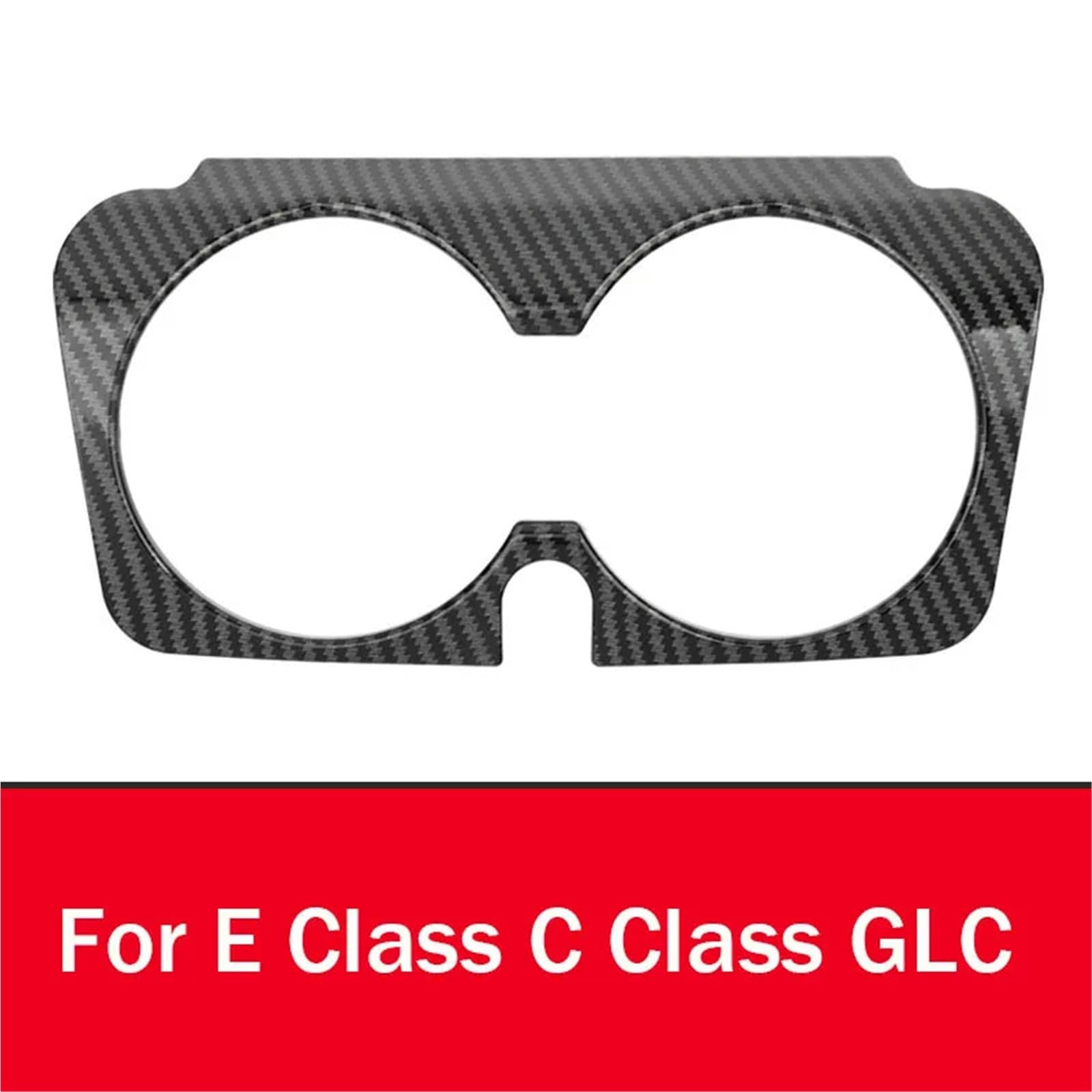 Folia na panel‌ Okleina skrzynia biegów‌ ABS pasuje do Benz CE Klasa Modyfikacja wnętrza C260L E300L GLC200 Konsola środkowa Uchwyt na kubek Uchwyt na kubek(Carbon Fiber Patten)