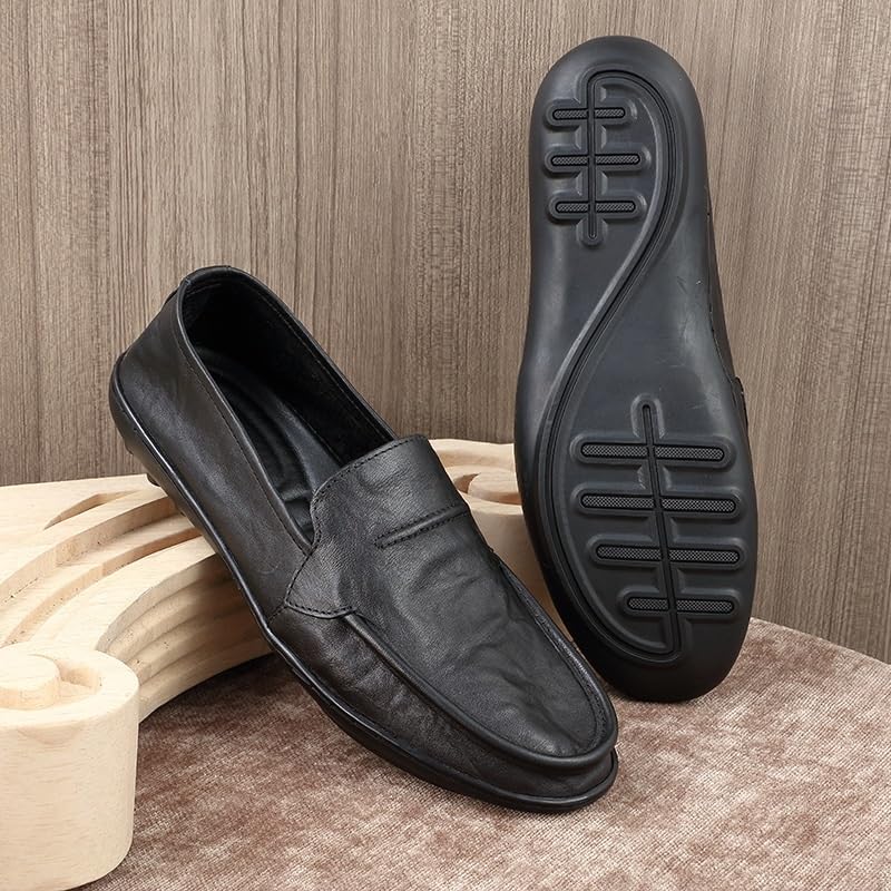 Men's Business Casual Loafers Leather Formal Oxford Slip On Dress Shoes for Office Classic Business Party Shoes3