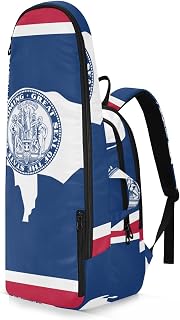 Sporting Goods Tennis Bag Flag Of Wyoming 3 Rackets Badminton Racket Cover | Large Sturdy,for Tennis, Badminton, Racketball,para pala de padel
