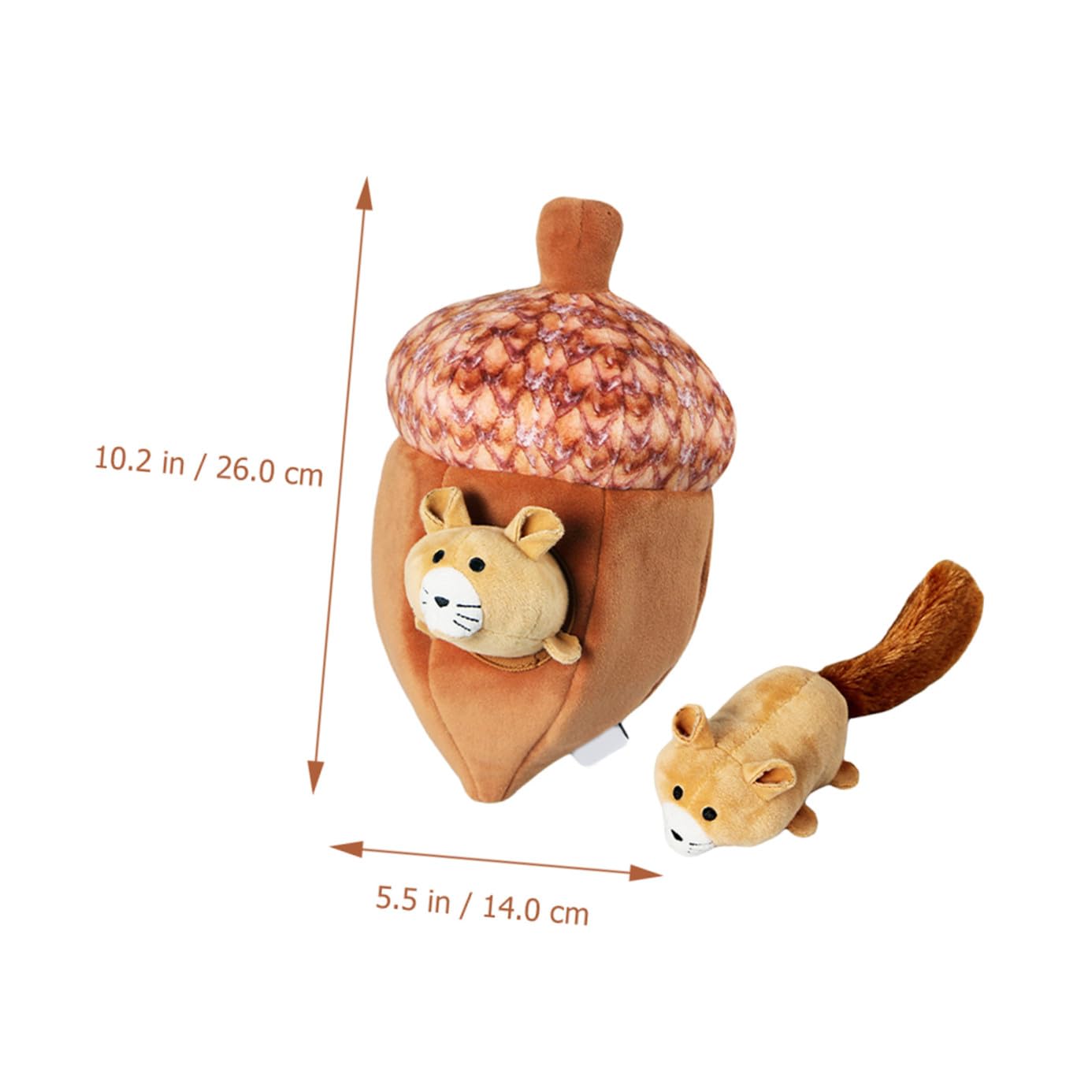 ibasenice 1ensemble Jouet Interactif Peluche pour Chien Squeaky Toy Écureuil Noix pour Mastication Réduit Ennui Et Objets Maison
