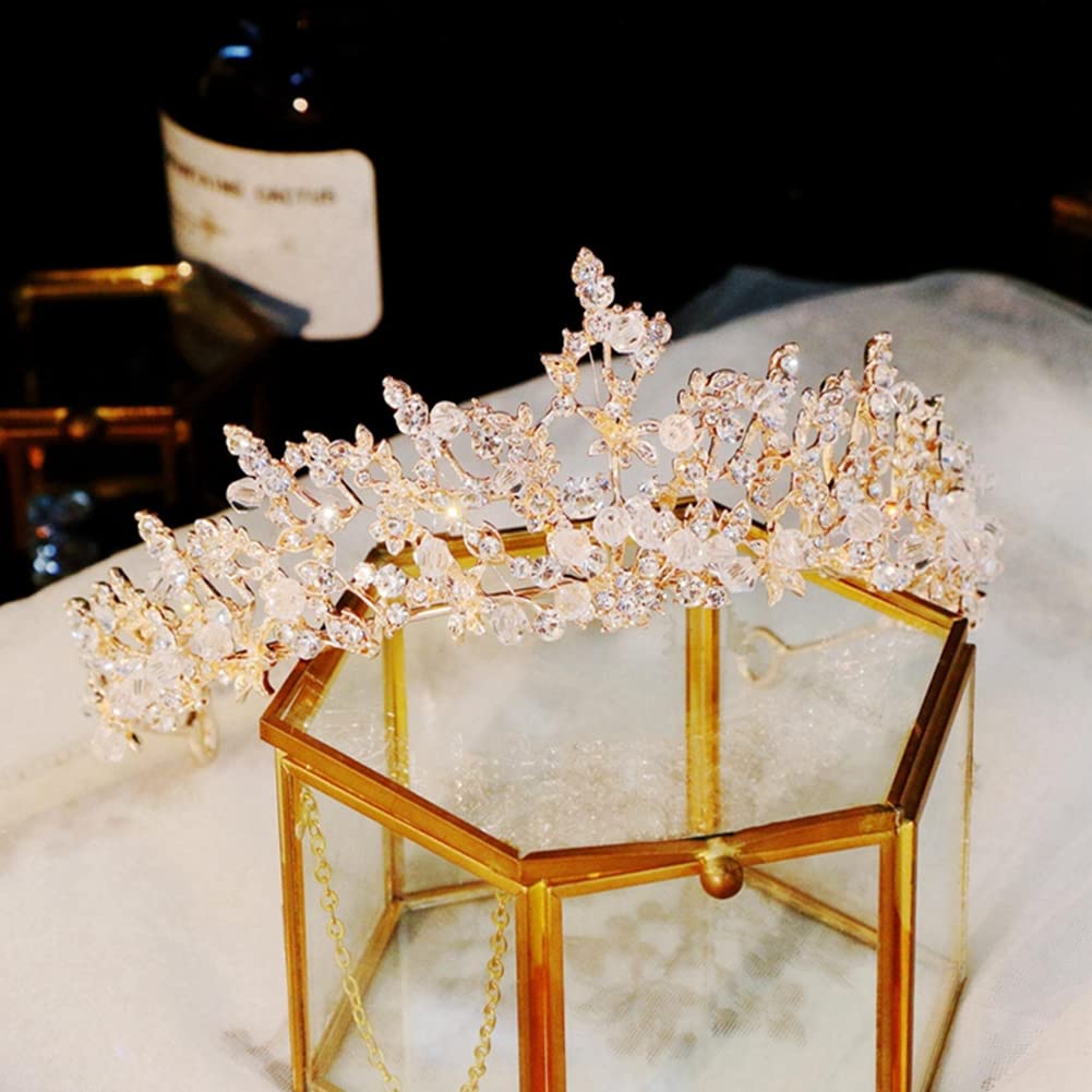 Zooma Couronne de Mariage pour mariée - Diadème de Princesse en Strass - pour Femme - pour Bal de Fin d'année, Concours de beauté, Mariage