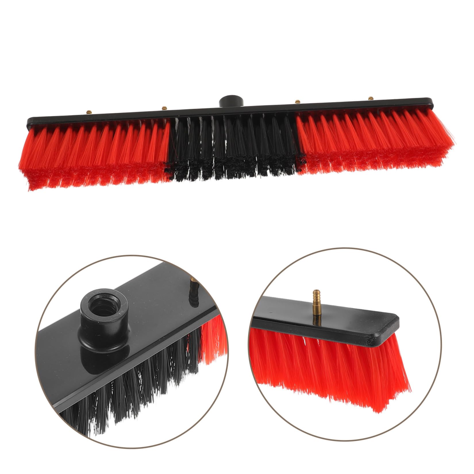 TOYANDONA Spazzola la Pulizia Pannelli Solari con Flusso D'acqua 21,7" Compatibile con Filettatura 3/4", Materiale Plastico e Acciaio, per Tetti e Aree con Risorse Idriche Limitate