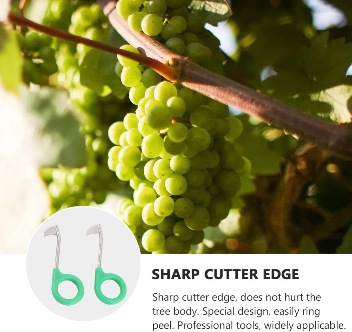 INOOMP 2PCS Fine-edged Ring Cutter Fruit Tree Ring Stripping Cutter Trimming Shears for Gardening