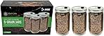 Premium Quick Colonizing 32oz 5-Grain Mushroom Spawn Jars (3-Pack)