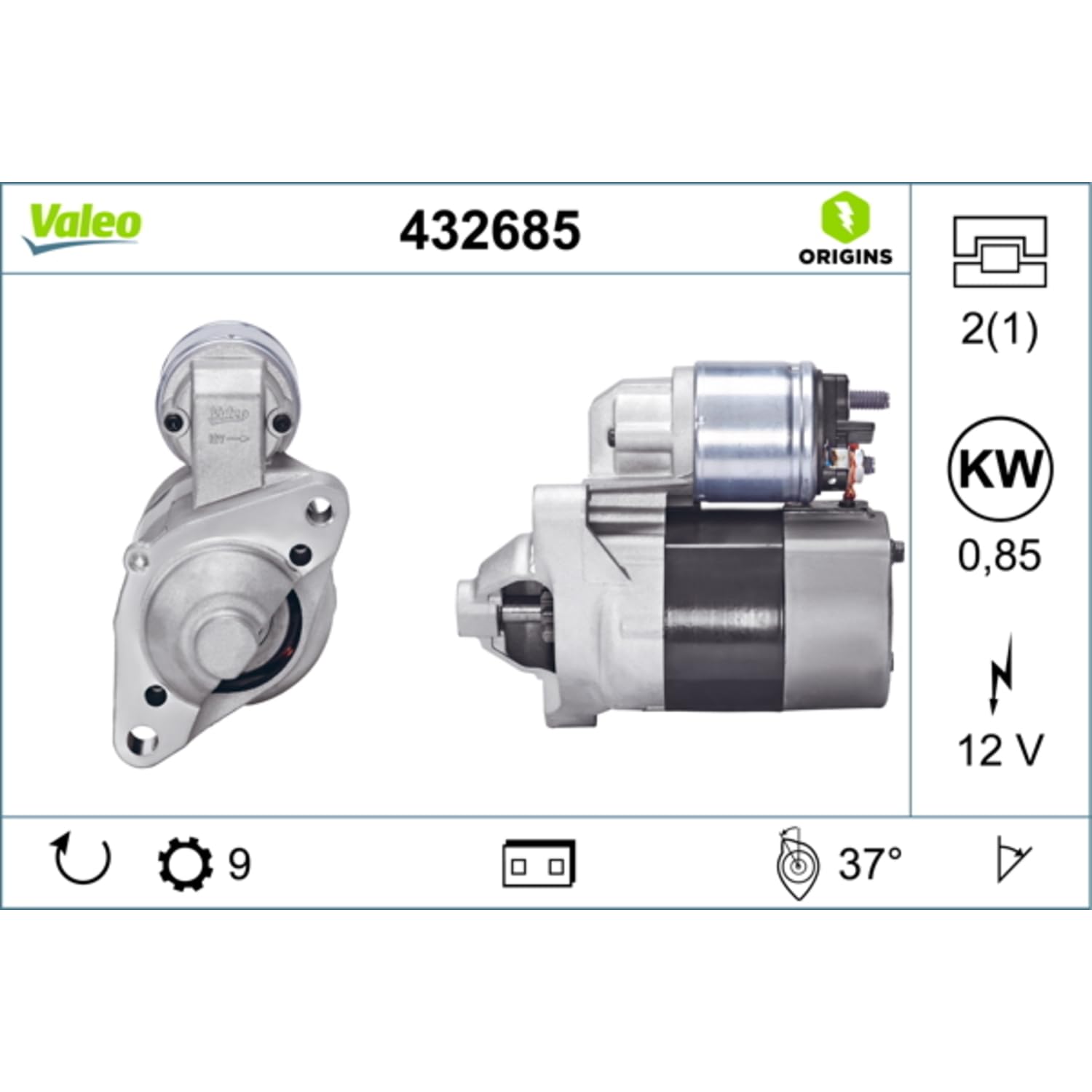 VALEO Démarreur 432685