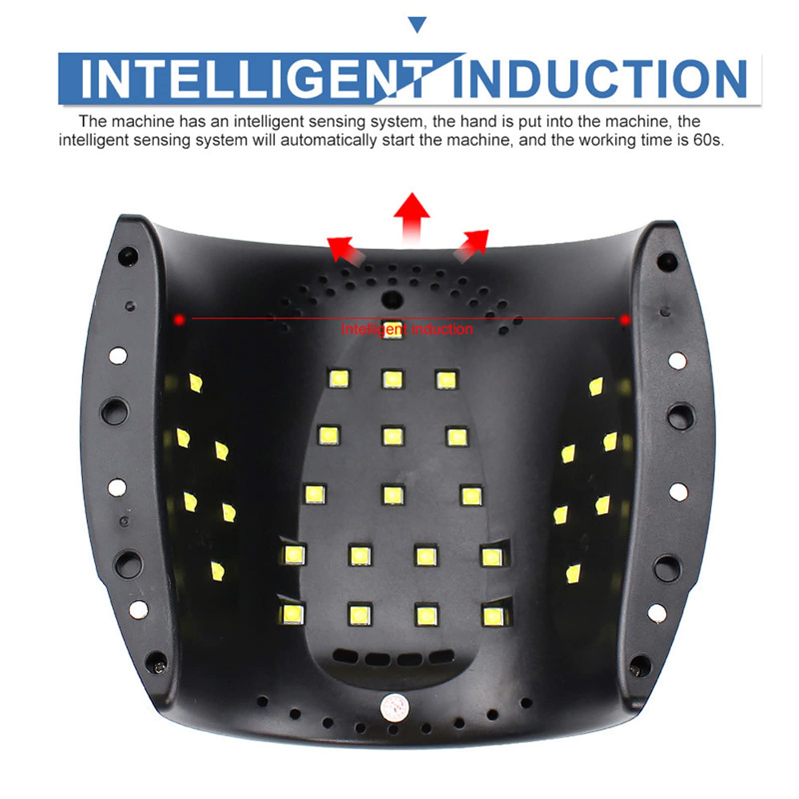 Asciuga smalto per unghie, lampada LED per unghie, lampada sensore intelligente 48W 30 LED lampada per asciugatura smalto gel con piedini sensore automatico per manicure