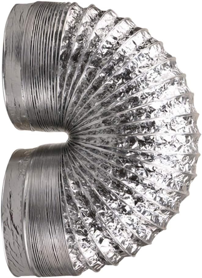 DOITOOL 7 Inch Dryer Vent Hose Aluminum Flexible Ducting, Duct Hose for Heating, Ventilation and Air Conditioning