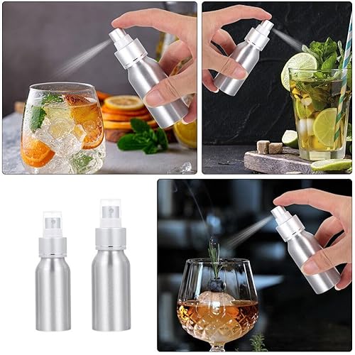 Miniatura 2 de Accesorios para barbacoas, pulverizador de cóctel, vermut, pulverizador, 2 piezas, botella vacía de aluminio, dispensador de perfume recargable,