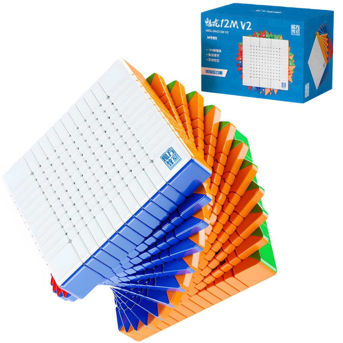 MoYu Meilong 12 x 12 M V2 Ball Core Magnetic, kostka a, szybka puzzle, bez naklejki, Meilong 12 x 12 x 12 V2 M 184 magnesy, Magic Cube Klasa Kostka MF12 M zabawka edukacyjna Cube (wyjście magnetyczne