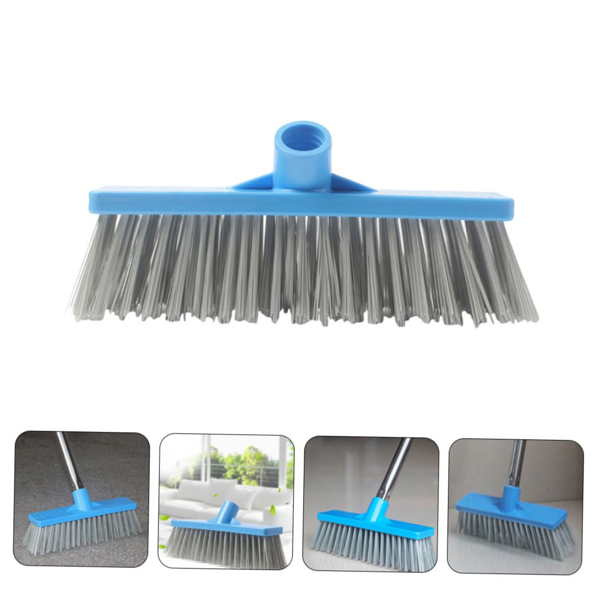 HAPINARY 1pc Kitchen Broom Head Scrub Brush Bristle Boom Head Replacement for Floor Sweep