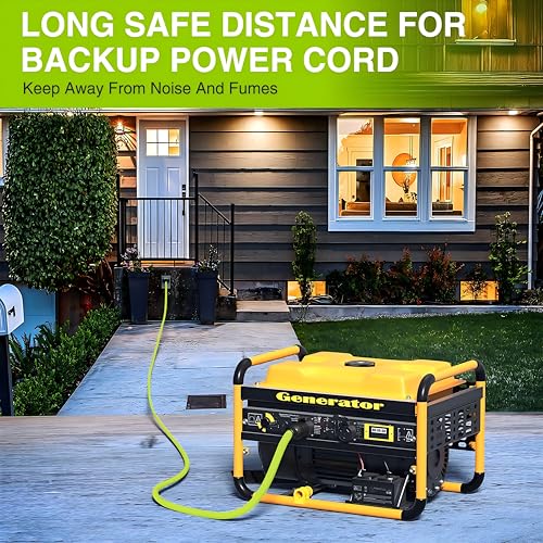 Image of Nilight 100FT 30 Amp Generator Extension Cord 10 /3 Gauge L14-30P to L14-30R | 125V Heavy Duty Pure Copper STW Wire UL ETL Listed 3 Prong Weatherproof Suit for Camper Outdoor Use Bright Green