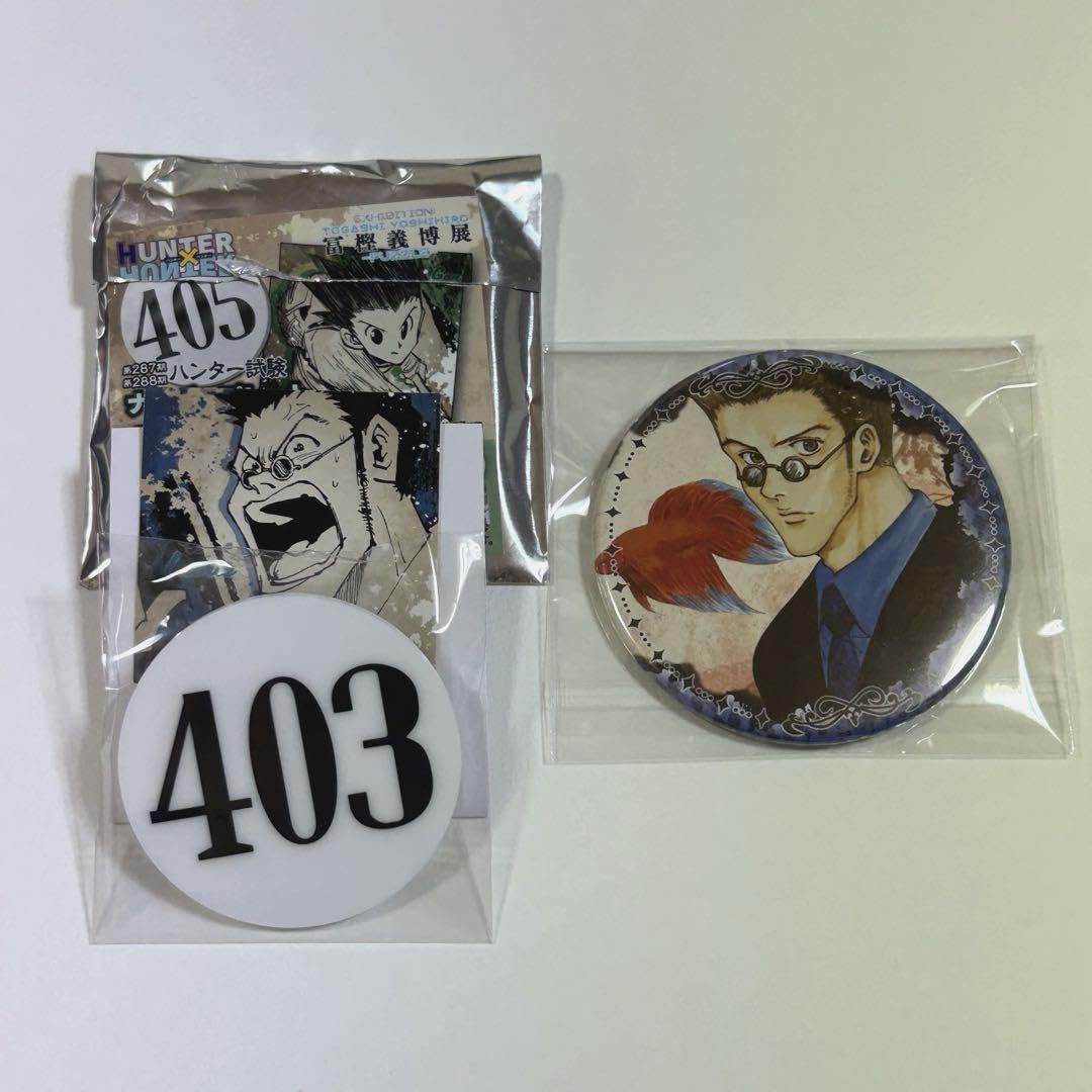 ハンターハンター レオリオ グリッター缶バッジ 56枚 ネームバッジ2点 HUNTER×HUNTER_トレーディング ちびキャラ スーツver. グリッター缶