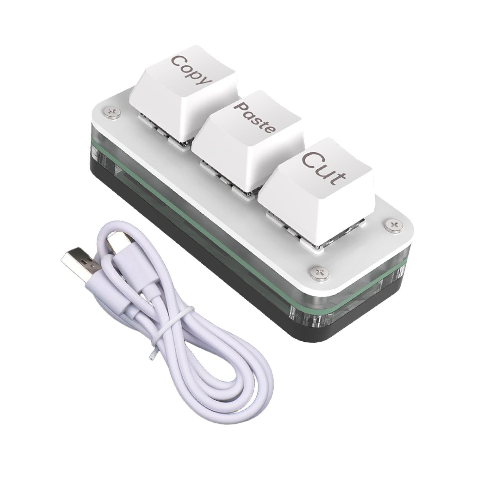 MERISHOPP Mini 3 Key Keypad with Data Cable Rounded Corners Professional Game Keyboard White Already Set|Computers/Tablets & Networking | Keyboards, Mice & Pointers | Keyboards & Keypads-image-40