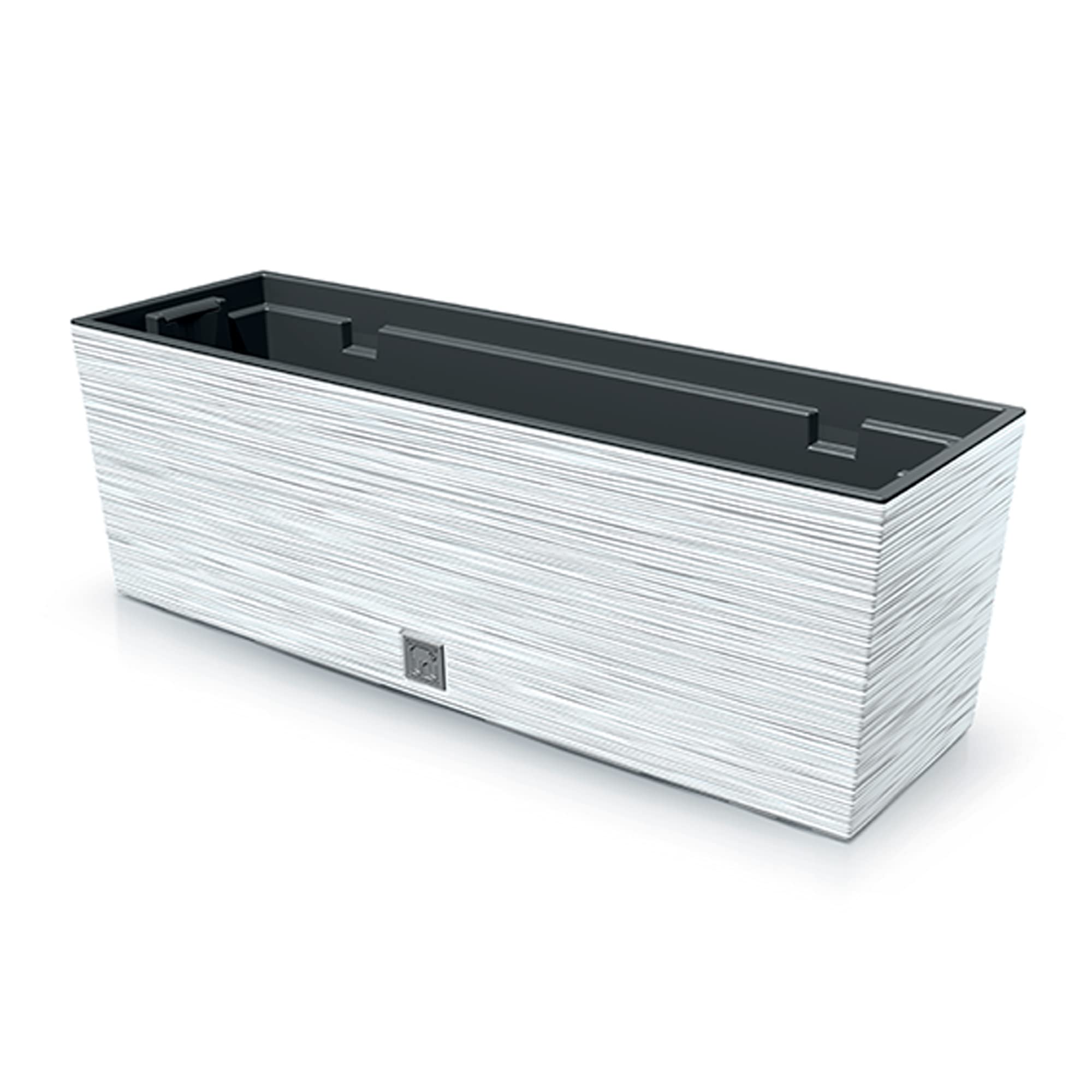 Prosperplast FURU Collection White Planter with Tank 58 x 18 x 19.5 cm Capacity 12 Litres