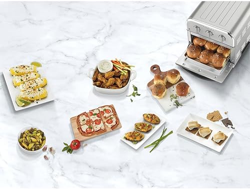 Miniatura 6 de Cuisinart TOA-26 - Horno tostador compacto de acero inoxidable con tabla de cortar de bambú Deco Chef Premium y paquete de protección mejorada CPS