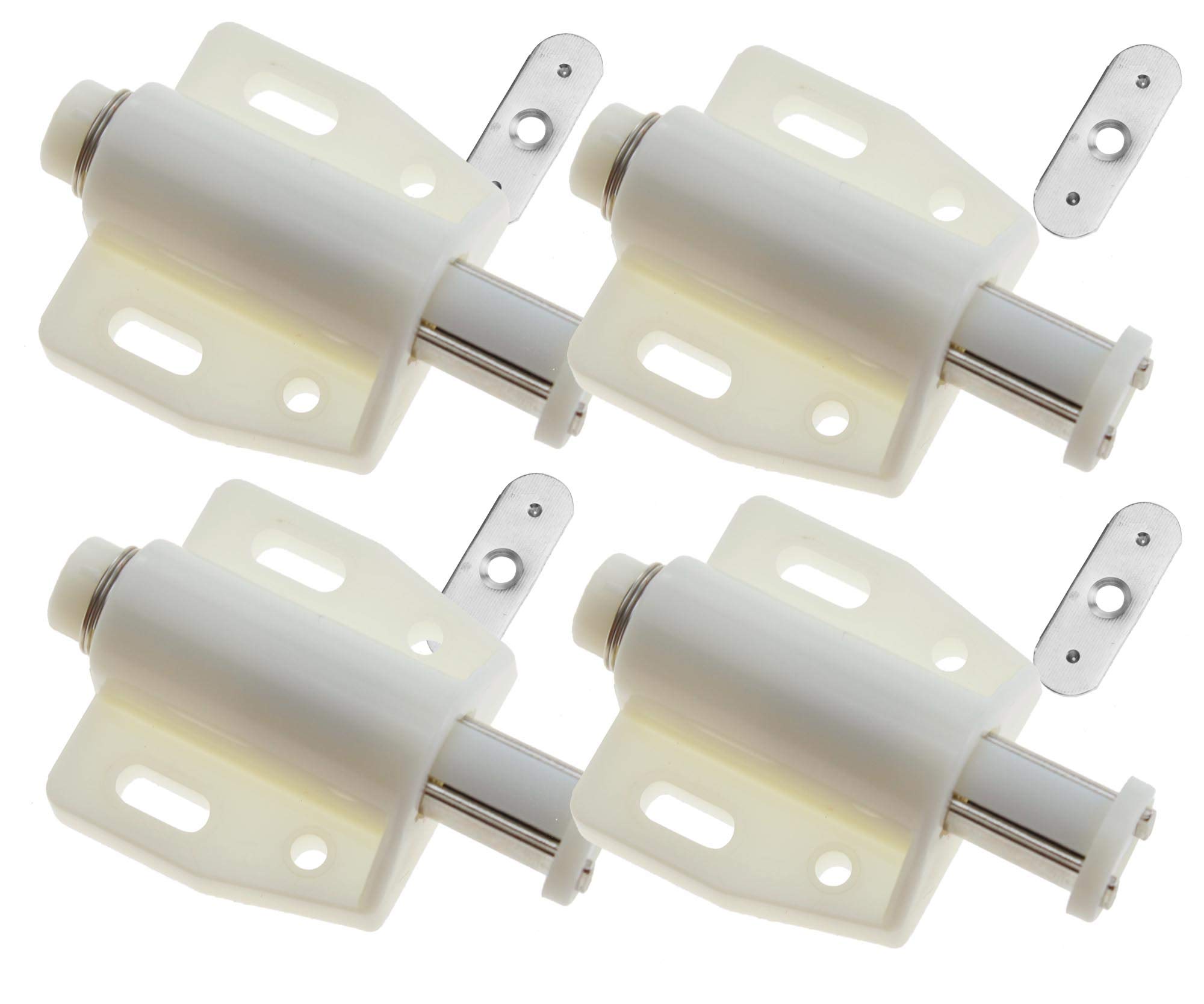 The Lord of the Tools Magnetic Door Catches, Push to Open Door Latches, Soft Close Damper for Cupboard Cabinet Drawer, Push Opener 4 Sets