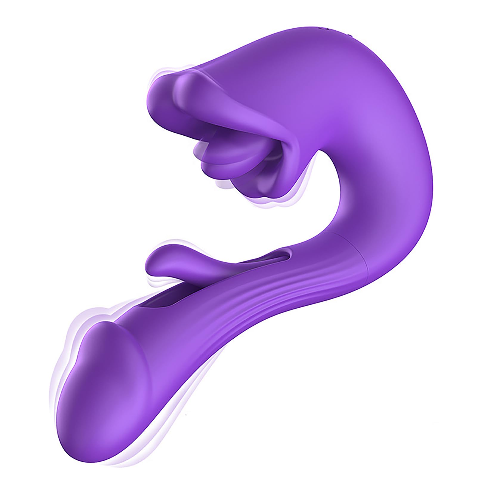 Dildo Vibrator Sex Spielzeug für Frau G Punkt Vibratoren mit Klitorisstimulation für Frauen mit 10 Zungen Lecken+10 Vibrations+1 Schlagmodi Vibratorensets für Frauen Klitoris Stimulator für Sie
