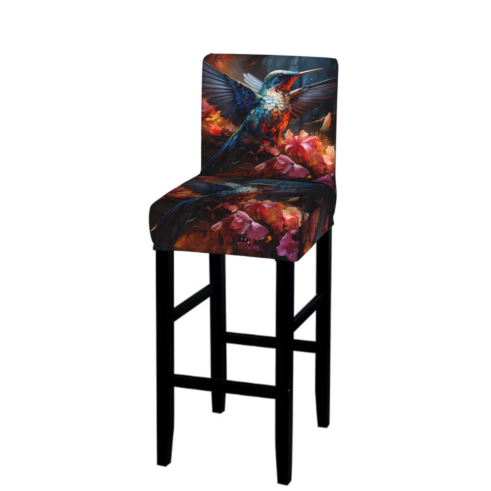 SXZVVBN Hummingbird Stretch Bar Stool Covers Dining Seat